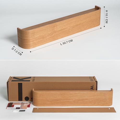 Wall-Mounted Coat Rack 'Toke' with Hidden Wall Hooks, Oak P431
