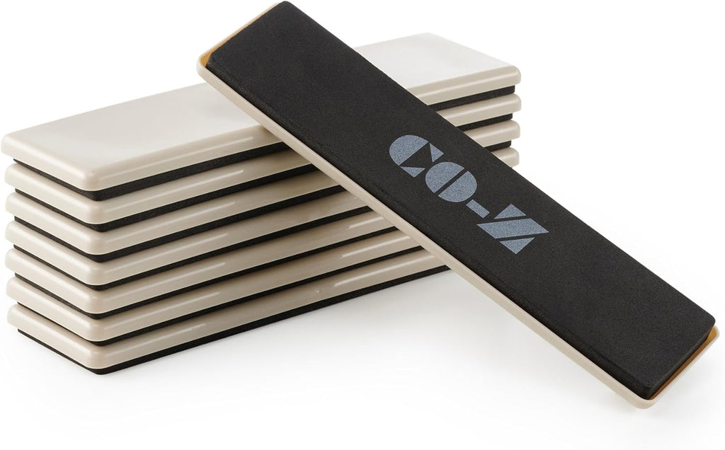 CO-Z Large Furniture Sliders Rectangle Reusable Furniture Sliders for Carpet, Heavy-Duty Furniture Gliders Movers for Hardwood Floors - 8 Pack, 2 1/2" x 9", Plastic Moving Pads for Heavy Furniture