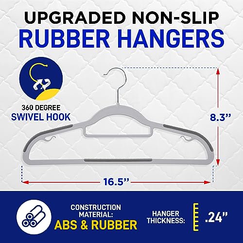 80-Piece Clothes Hanger Set with 360° Swivel Hook, Black H30763