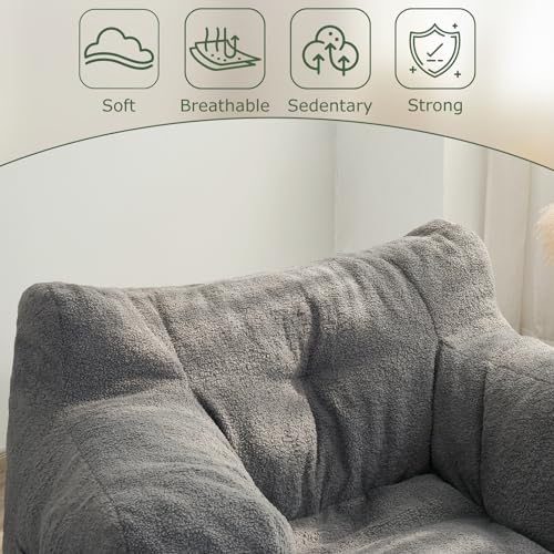 HIGOGOGO Giant Bean Bag Chair for Adults with Pocket Armrests T15660