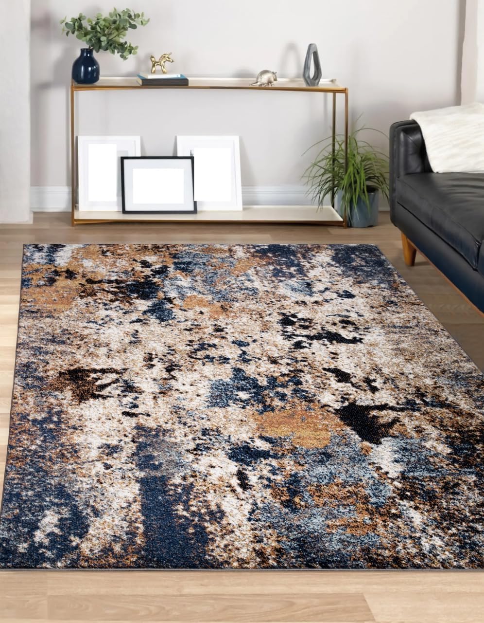 Keen Home Design Area Rugs - 6x9 Non-Shedding, Abstract Rugs for Kitchen, Living Room, Bedroom, Dining Room, Entryway - Size: 5'11" x 9'2", Multi