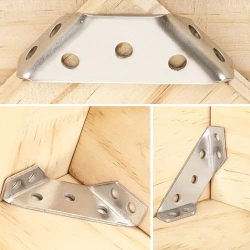 20Pack Furniture Corner Braces Connector with Screws and Screwdriver O297