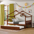 Full Size House Bed for Kids, Montessori Bed Full Size Platform Bed Frame with 2 Drawers, Headboard and Footboard, Solid Wood Full Storage Bed for Girls & Boys (Full, Gray)