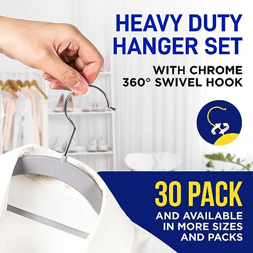 80-Piece Clothes Hanger Set with 360° Swivel Hook, Black H30763