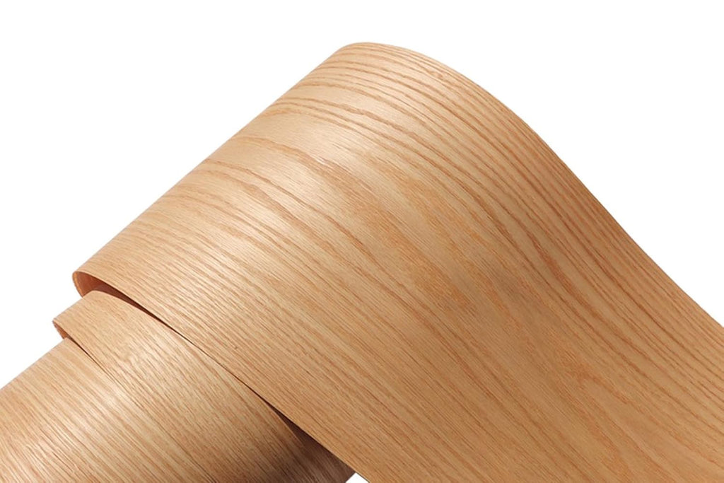Red Oak Thin Wood Veneer Sheets, Figured Grain, 7.8 x 98 Inch H844154