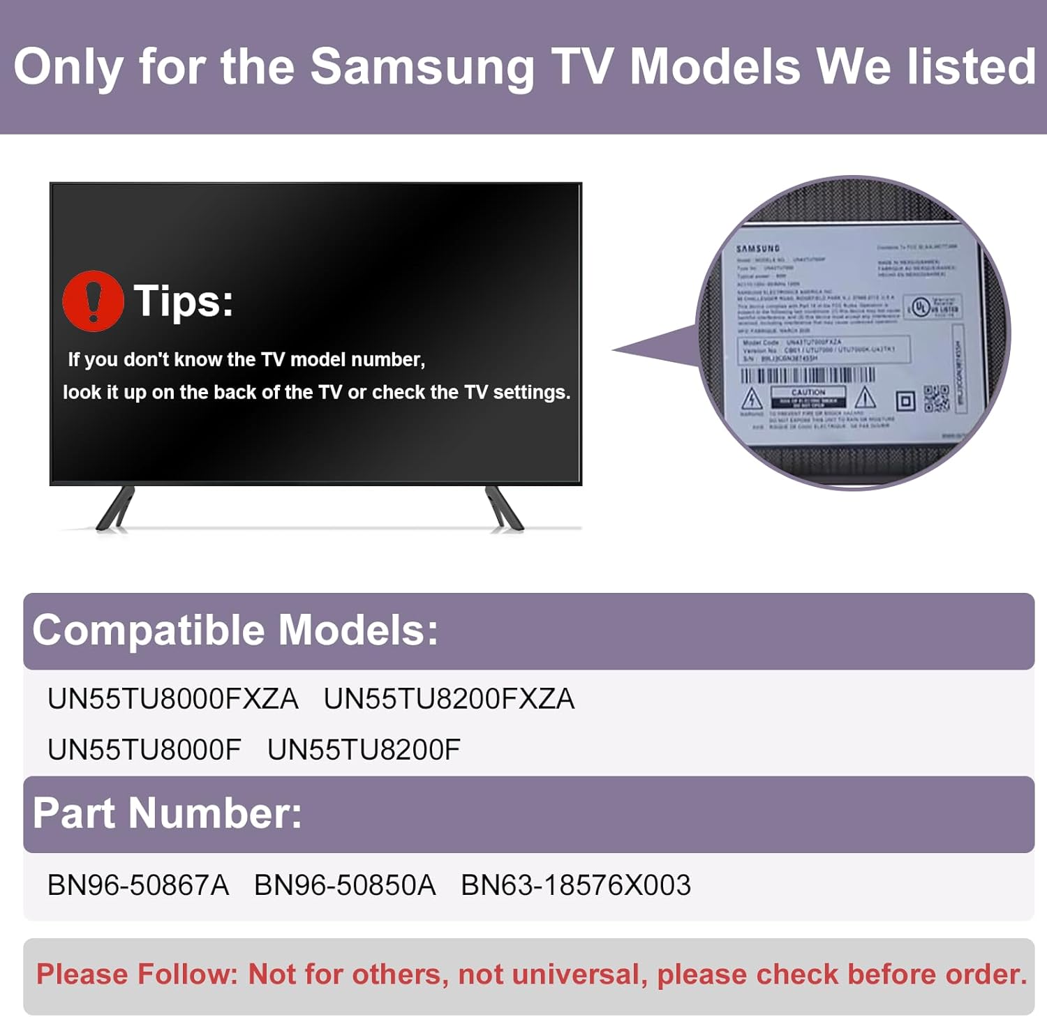TV Legs Replacement Stand for Samsung TV with Remote Holder S209