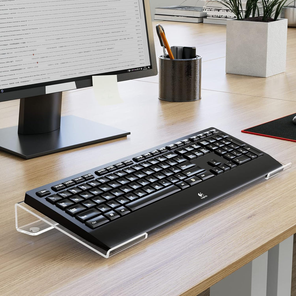 MaxGear Acrylic Keyboard Stand with Adjustable Height for Desk A2478