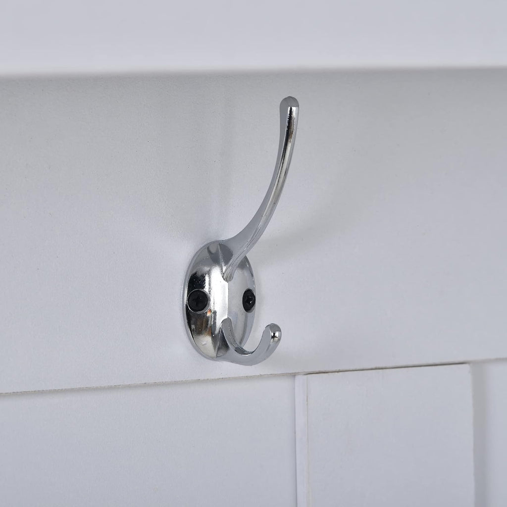 NicBex Hall Tree with Bench and 6 Hooks, White X571