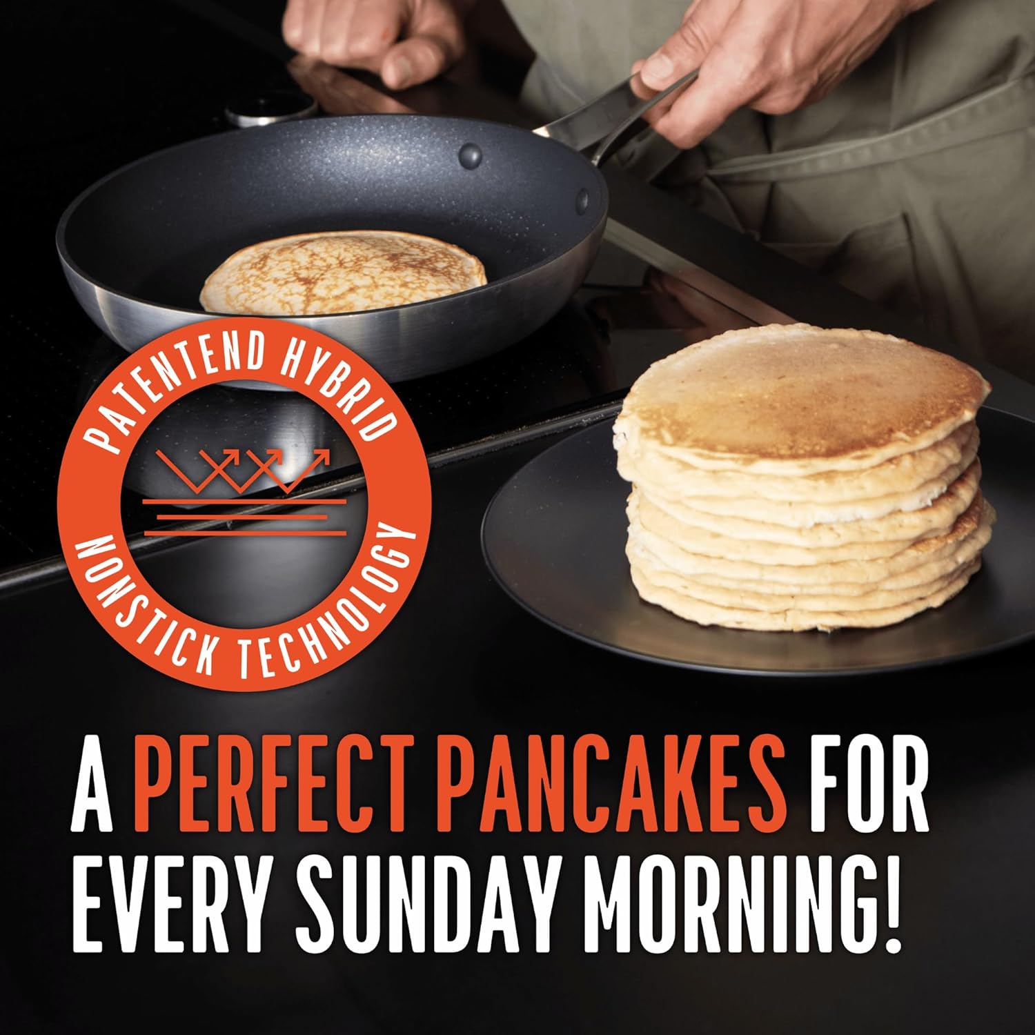 Emura nonstick frying pan 10 inch aluminum skillet, induction & oven safe E2678