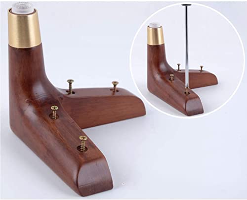 Solid Wood Furniture Legs Set of 4, Triangle Sofa Feet, Walnut, with Screws W743882