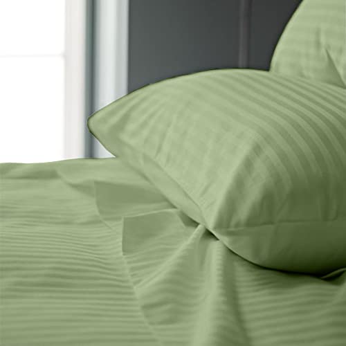 Giza Egyptian Dreams Queen Sheet Set, 1000 Thread Count Cotton, Sage Stripe, 4-PC F252