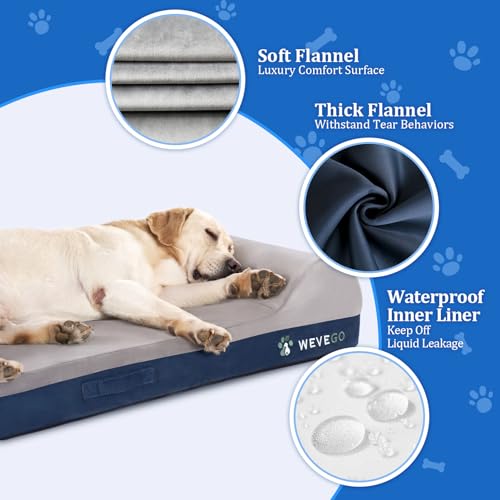 Orthopedic Gel Memory Foam Dog Bed with Removable Cover, Large Size O660277