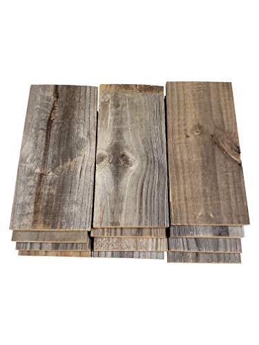 Rustic Weathered Reclaimed Wood Planks for DIY Crafts, Projects and Decor (6 planks - 24" long)