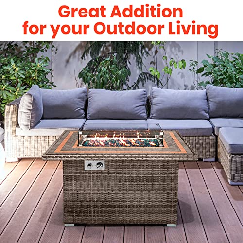 SereneLife SLNFWD74 Portable Outdoor Wood Fire Pit & BBQ Grill D76613