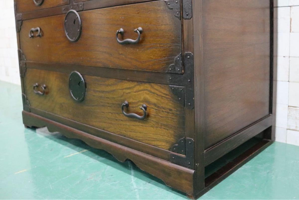 Folk Art Japanese Style Chest of Drawers Storage Furniture S4712