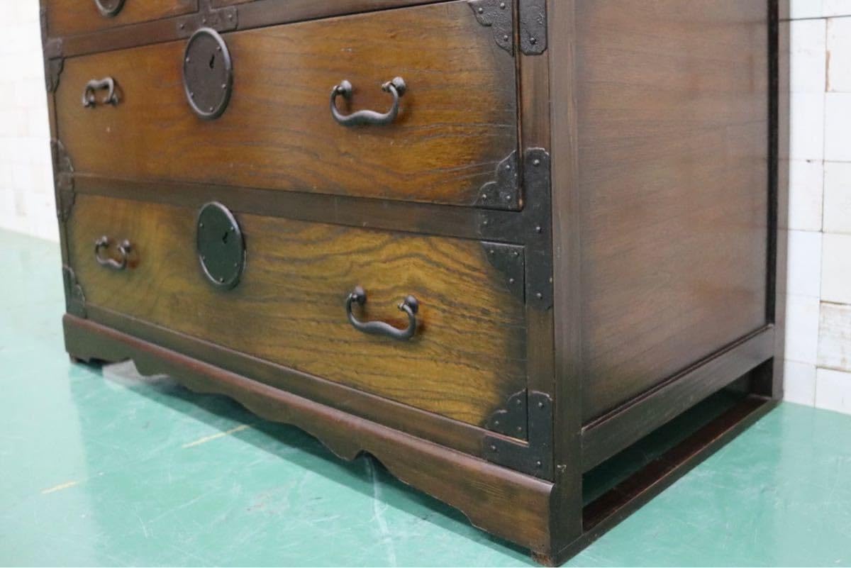 Folk Art Japanese Style Chest of Drawers Storage Furniture S4712