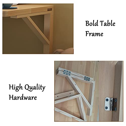 Solid Wood Wall Hanging Drop-Leaf Table with Double Support Q8314