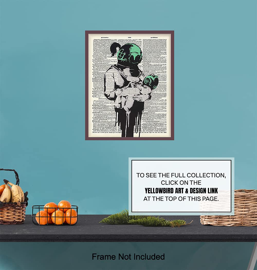 Banksy Wall Art & Decor - Banksy Poster 8x10 - Graffiti Street Art for Home, Living Room, Bedroom H32308