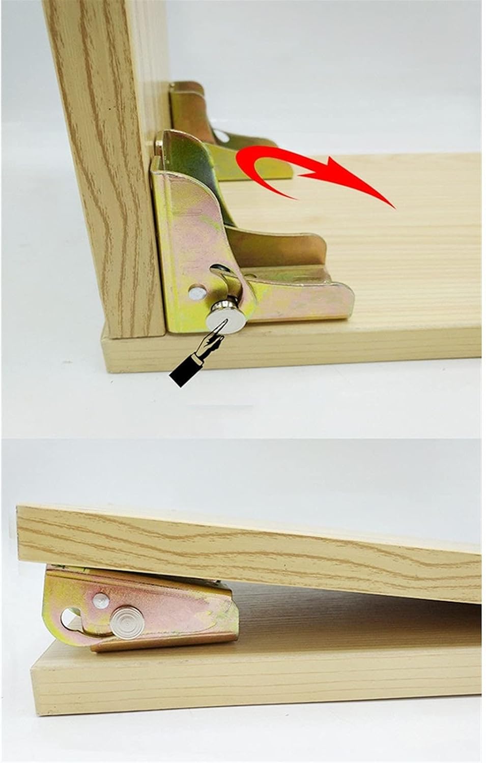 2PCS Iron Table Leg Hinge Folding Bracket Furniture Hardware G833