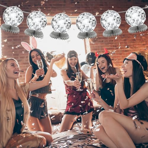 Silver Disco Ball Centerpieces for Party Table Decor I2431