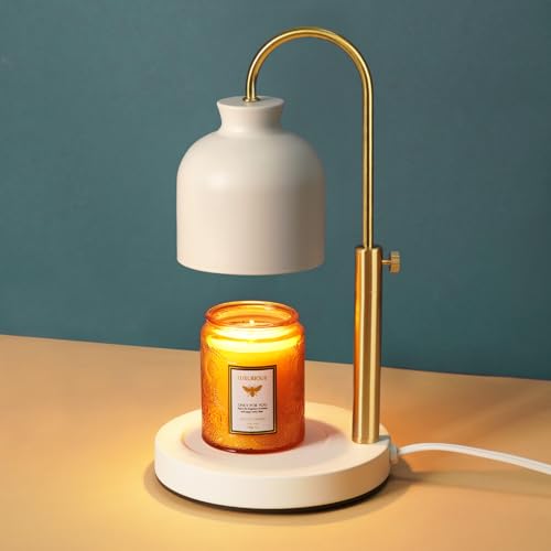 Birdcage Candle Warmer Lamp with Timer, Dimmable Candle Lamp Warmer, Electric Candle Lamp for Various Jar Candles, Vintage Lamp Candle Warmer for Bedroom, Blue Candle Light Warmer with 2 Bulbs