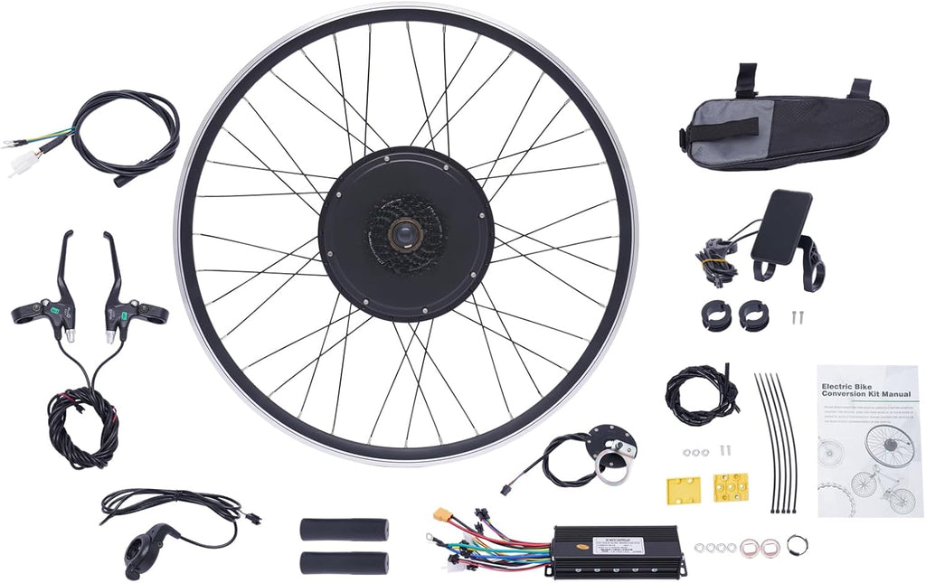 Electric Bicycle Motor Kit Lemoeyes 28"/29''/700C Rear Wheel Hub 48V 1000W E-Bike Conversion Kit with LCD Display 5 Gears Speed Dual Mode Controller Cycling Hub Conversion