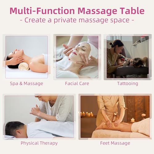 3 Fold Portable Massage Table with Face Cradle, Black I813