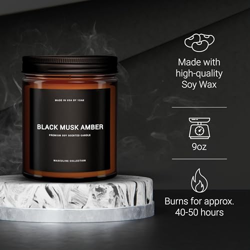 Timber Scented Soy Wax Candle for Men - 9oz M8505