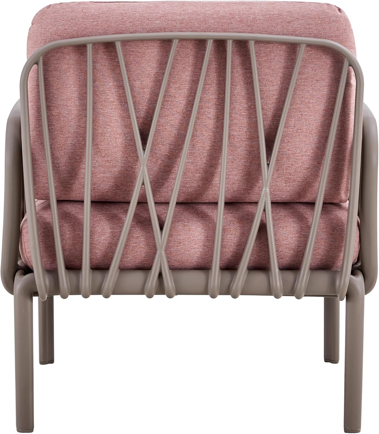 3-Piece Patio Furniture Set with Cushions and Coffee Table, Pink R470