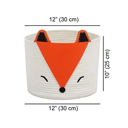 T&T Homewares Orange Fox Storage Basket - Medium for Diapers, Laundry, Toys P1692