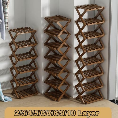 Walnut Color 2-Layer Shoe Rack Organizer P728762