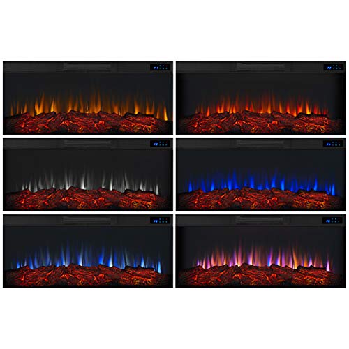 Real Flame Bernice 67" Electric Fireplace with Mantel, Remote Control, White T45360