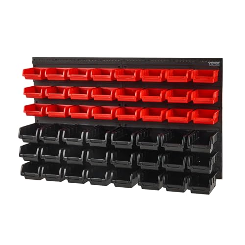 VEVOR 48-Bin Wall Mounted Storage Bins Parts Rack Organizer U57306