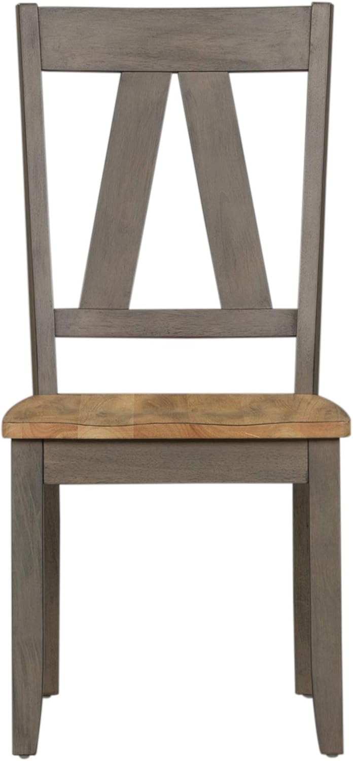 Lindsey Farm 7 Piece Trestle Table Set, Gray H580