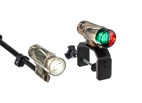 attwood 14190-7 Water-Resistant Portable Clamp-On LED Light Kit with Marine Gray Finish