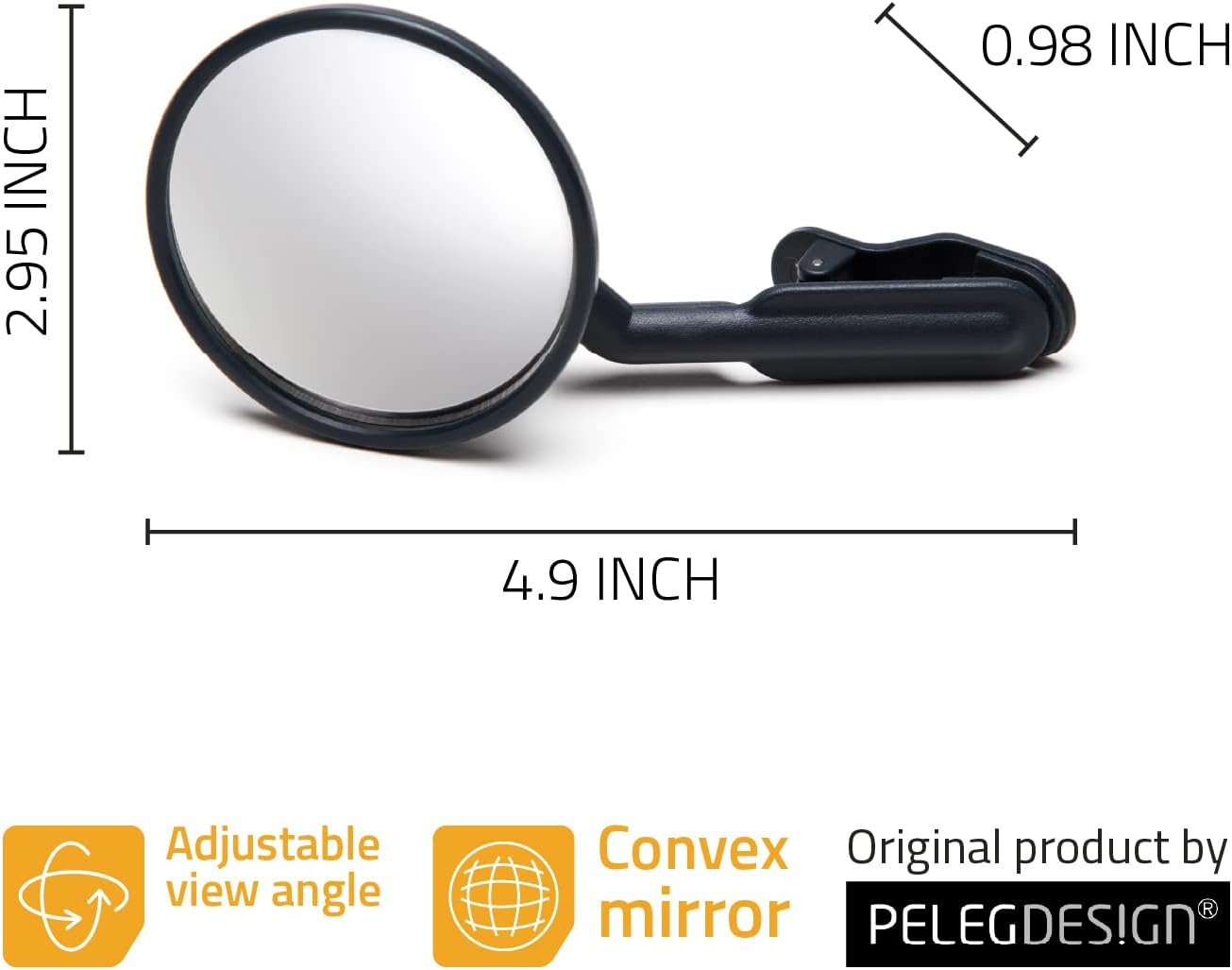 Peleg Design Watch-It Monitor Mirror Clip On Convex Safety Mirror Q78218