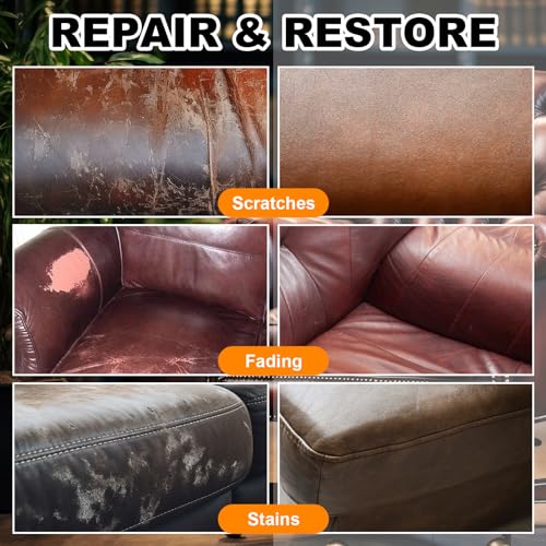 Leather Scratch Repair Balm Medium Brown for Couches, Car Seats & Boots M151