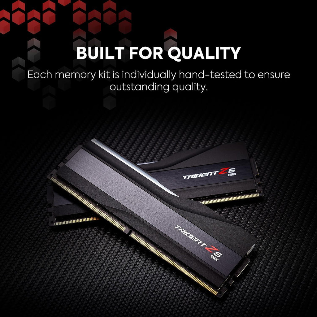 G.SKILL Trident Z5 RGB DDR5 RAM 64GB (2x32GB) 6000MT/s CL32 Desktop Memory UDIMM Matte Black H329