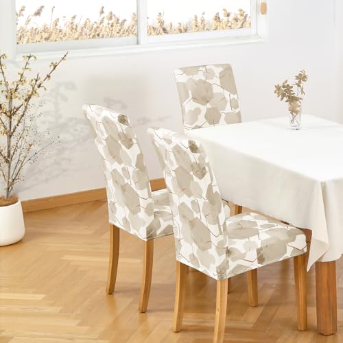 Gibelle Dining Chair Covers Set of 6, Stretch Slipcover, Royal Blue E143