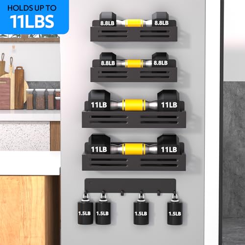 Magnetic Fridge Side Organizer with Spice Rack and 6 Hooks G7059