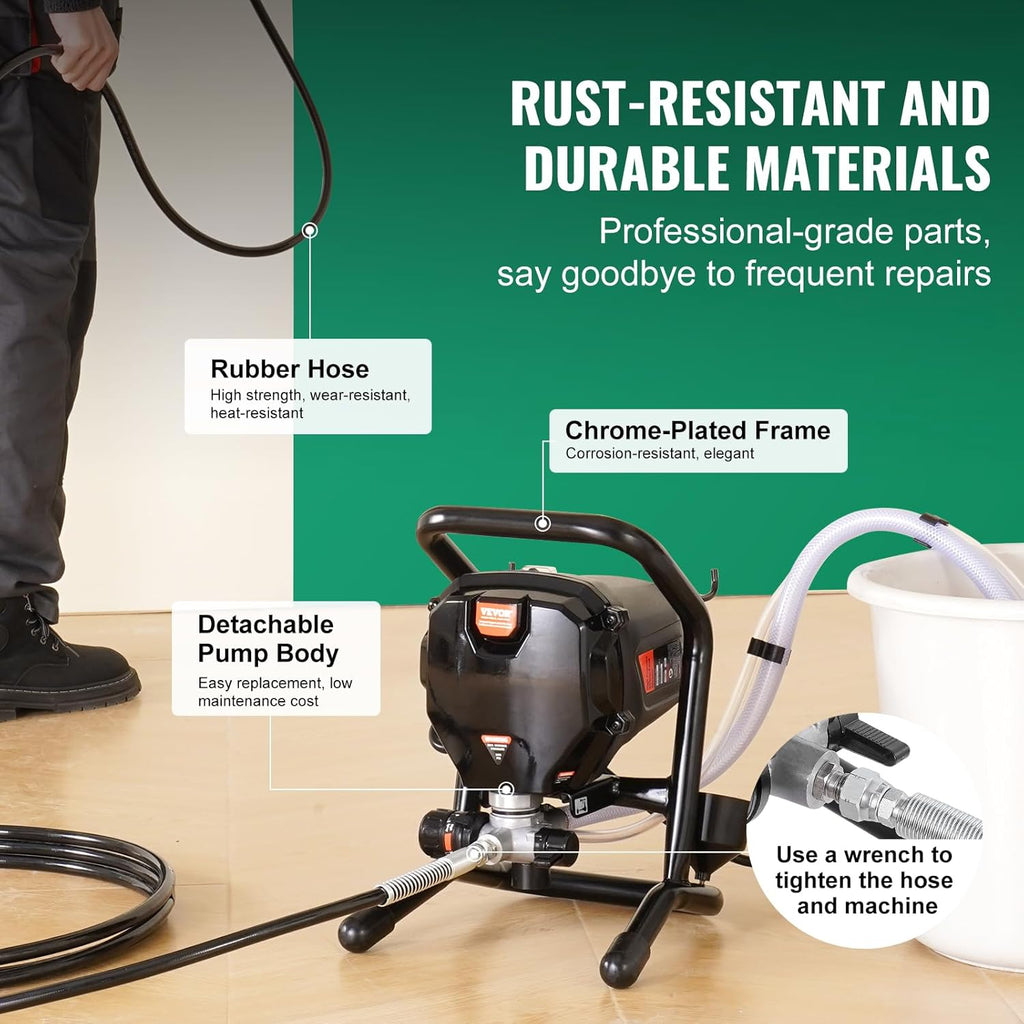 VEVOR Stand Airless Paint Sprayer 3000PSI Electric Handheld K3049