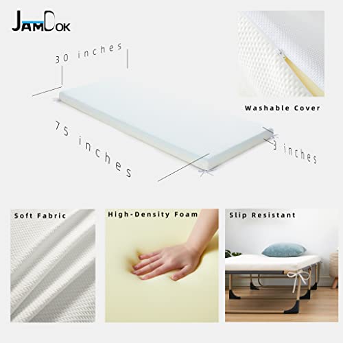 Cot Mattress Topper Roll Up Camping Pad 75x30x3 inch F876398