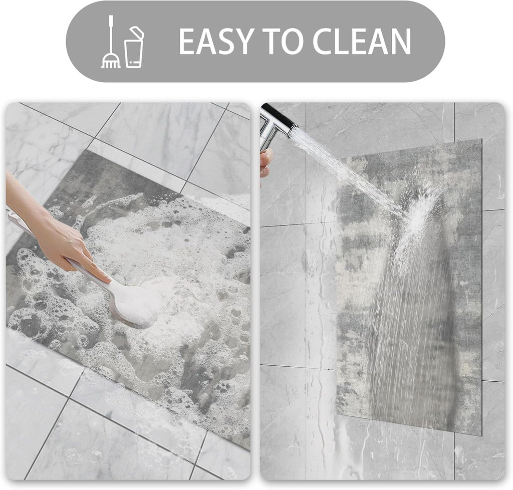 Thin Door Mats for Inside Entry, Non-Slip Low Profile Rubber Floor Mat 47" x 31" E120353