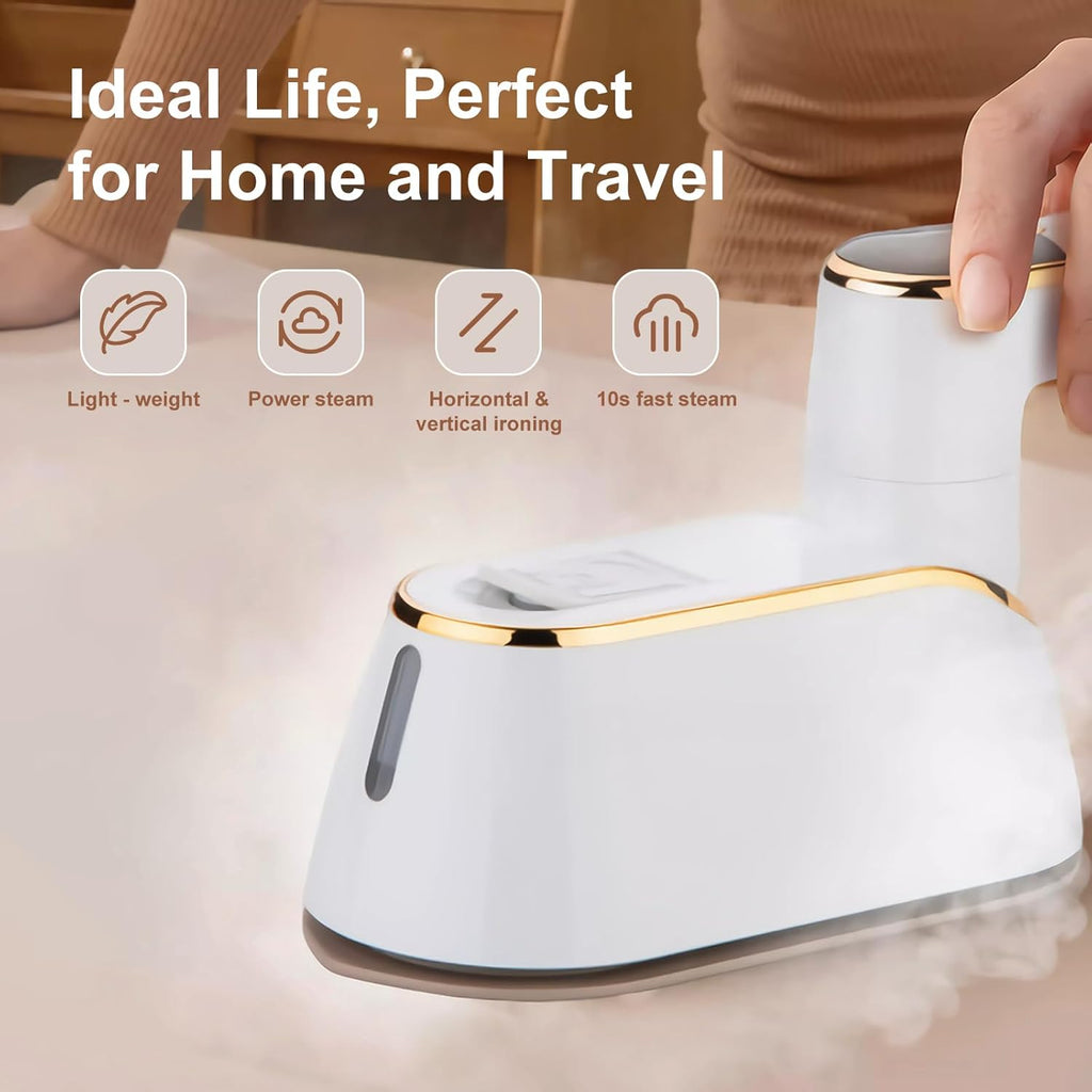 Portable Travel Steamer for Clothes, 1300W Handheld Iron with LCD Screen J8164