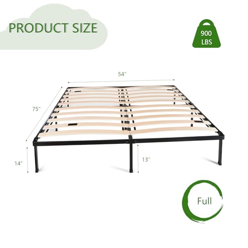 Foldable Metal Bed Frame Twin Size with Underbed Storage Black V497