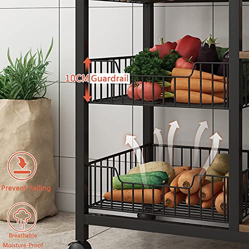 5-Tier Kitchen Bakers Rack with Storage Microwave Oven Stand I489