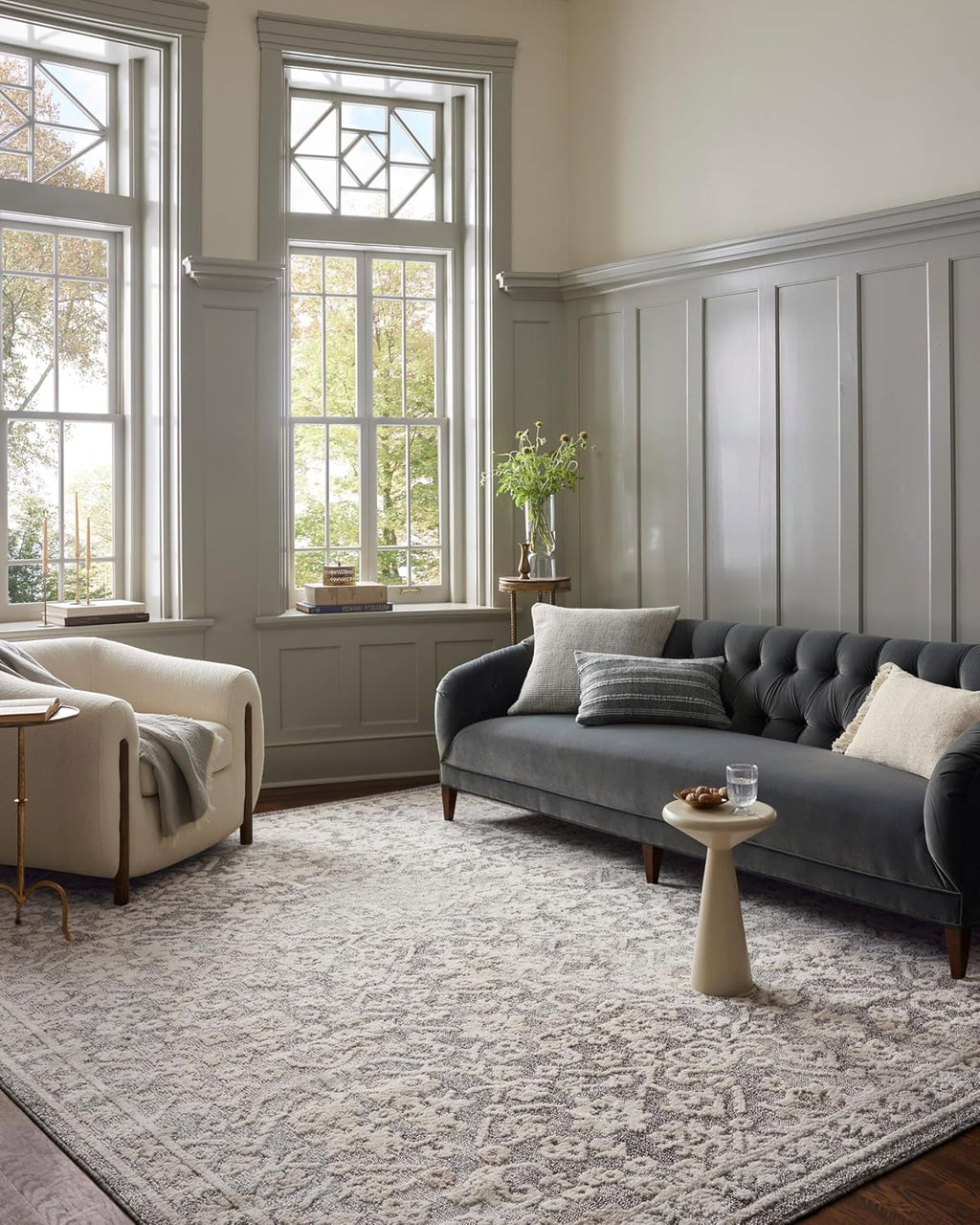 Loloi Magnolia Home Gigi Collection Grey/Ivory Area Rug P672340