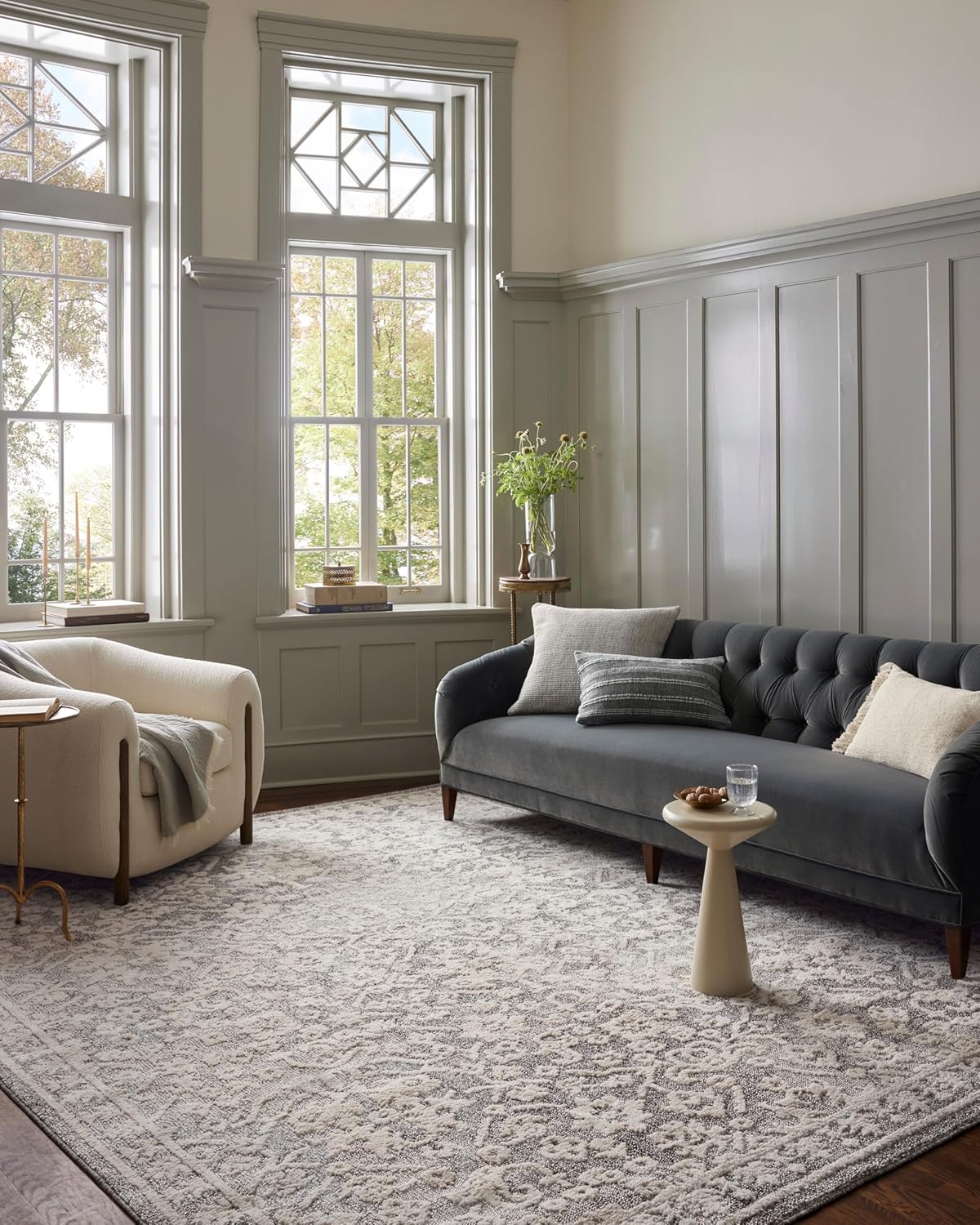 Loloi Magnolia Home Gigi Collection Grey/Ivory Area Rug P672340