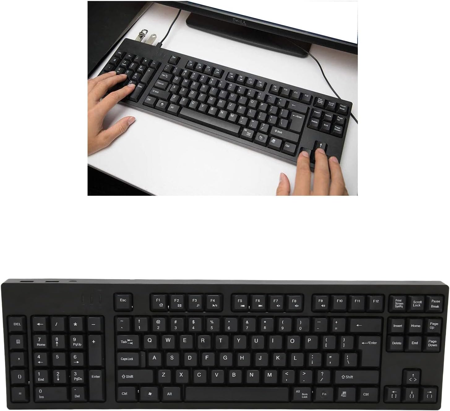 Left Handed Ergonomic 109 Key Keyboard for Office K4770