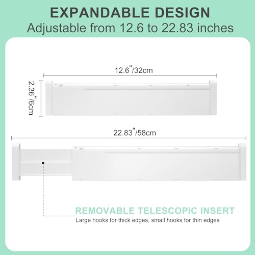 Drawer Dividers 8 Pack, Adjustable Drawer Organizers for Kitchen, Bedroom & Office B529